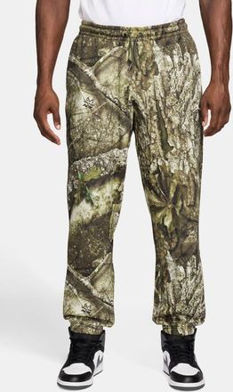 Nike Jordan Brooklyn Fleece Realtree Sweatpants in Medium Olive/Sail at Nordstrom, Size Small