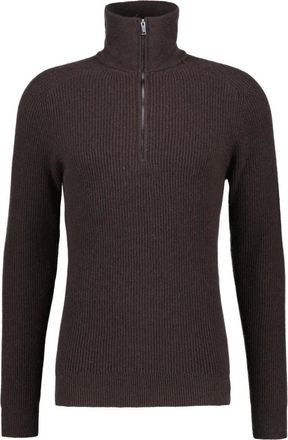 Profuomo Half Zip Pullover - Heren - Truien - Bruin - Maat: XL Wol