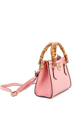 Gucci Diana NM Bamboo Handle Tote Leather Mini crossbody bag - women - Calf Leather - One Size - Pink