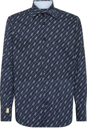 Billionaire Boys Club Cotton Shirt - Heren - Casual Overhemden - Blauw - S - Katoen - Overhemden