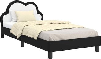 vidaXL Estructura De Cama Con Cabecera Negro 90 X 190 Cm Pu Vidaxl