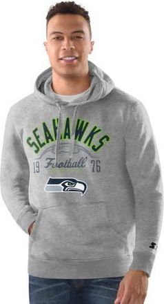 Starter Mens Starter Heather Gray Seattle Seahawks Pullover Hoodie at Nordstrom, Size Xx-Large