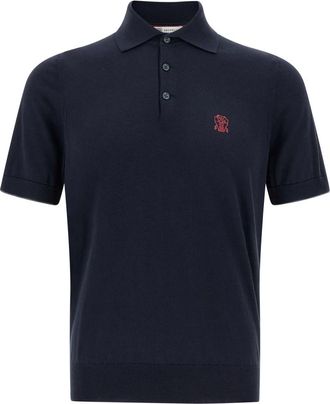 Brunello Cucinelli Lichtgewicht Katoenen Polo - Heren - Polos - Blauw - S - Katoen - Tops