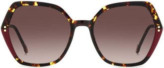Carolina Herrera HER 0185/S O63/HA Womens Sunglasses Tortoiseshell Size 55