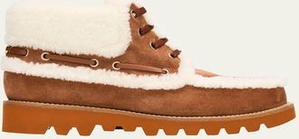 Valentino Garavani Palm Avenue Desert Goat Shearling Booties
