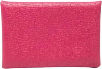 Herm&egrave;s Pre-owned Card Holder - Dames - Vintage Accessoires - Roze - ONE Size - Leer - Vintage