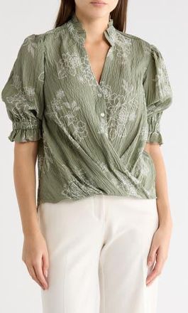 Chenault Ruffle Neck Top in Sage at Nordstrom Rack, Size X-Large