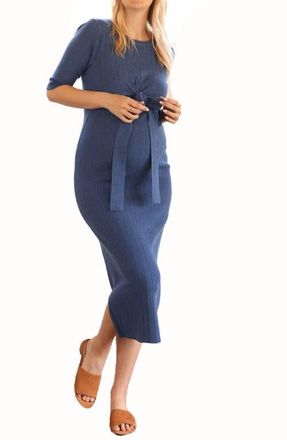 Angel Maternity Maternity/Nursing Knit Dress in Denim Blue at Nordstrom, Size Small