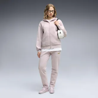 Puma Tuta con cappuccio Metallizzato da donna, Abbigliamento, Rosa, XL