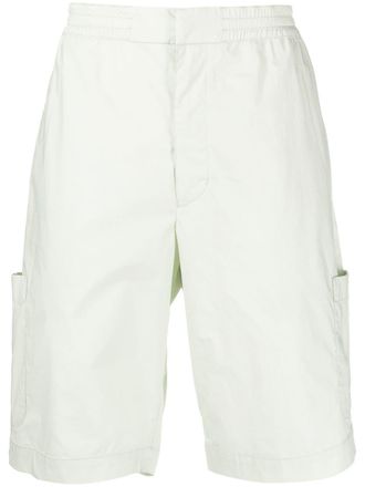 AMBUSH elasticated-waist cotton bermuda shorts - Green