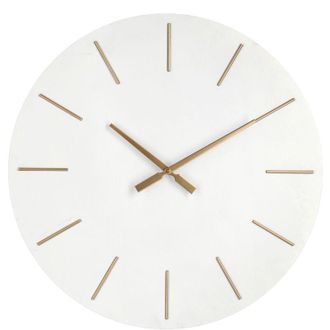 BIZZOTTO Orologio da Parete Bianco Moderno 60 cm - TIME - Colore: Nero
