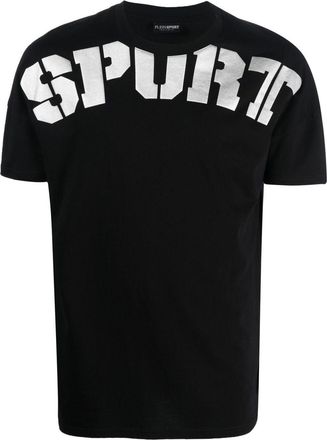 Plein Sport logo-print short-sleeved T-shirt - men - Cotton - 5XL - Black