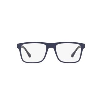 Emporio Armani Glasses, male, Blue, Size: 54 MM Rectangle Sunglasses