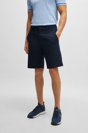 Boss Green by Hugo Boss Shorts BOSS GREEN S Speedflex, Herren, Gr. 50, N-Gr, blau (dunkelblau402), Web, Obermaterial: 100% Elastomultiester, unifarben, regular fit knielang, 