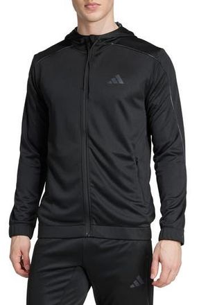 adidas Train Essentials Seasonals Full Zip Hoodie in Black at Nordstrom Rack, Size Xx-Large