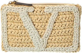 Valentino Viva Raffia Pouch