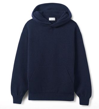 Johnstons of Elgin Johnstons Of Elgin Dark Navy Cashmere Hoodie Size XL