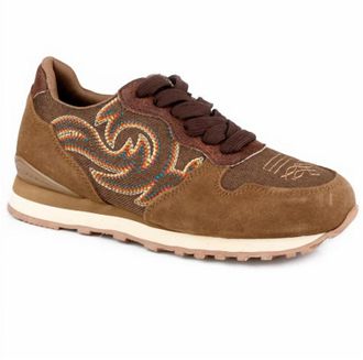 Roper Womens Giddy Up Spice Jogger Casual Shoe In Brown