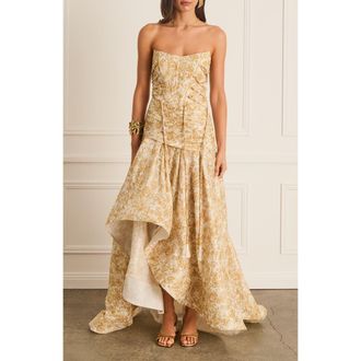 Aqua Blu Australia Luminary Victoria Dress in Gold at Nordstrom, Size X-Large