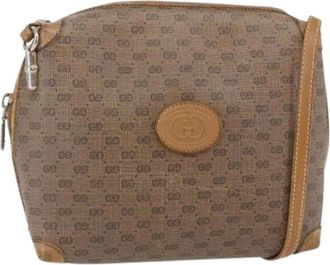 Gucci Pre-owned Vintage Cross Body Bag - Dames - Vintage Schoudertas - Bruin - ONE Size - Leer - Vintage