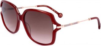 Carolina Herrera Womens HER0132-G-S-LHF-58 HER0132 G S 58 LHF Sunglasses - Dark Red - One Size