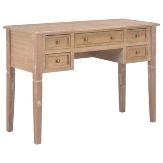 Berkfield Home Writing Desk Brown 109.5x45x77.5 cm Wood