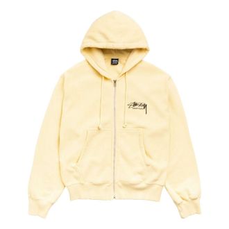 St&uuml;ssy Beach Roots Zip Hoodie Garment Dyed Gold 1975198-GOLD