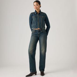 Levi's Low Straight Jeans - Womens - 23X29 - Medium Wash / Happy Tale Baggy