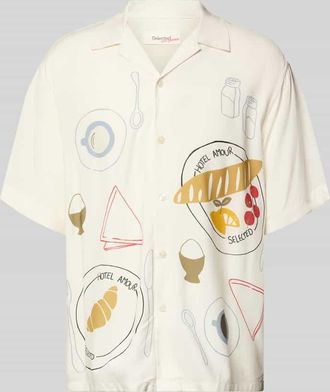Selected Relaxed Fit Freizeithemd aus reiner Viskose Modell HOTEL AMOUR in Offwhite, Gr&ouml;&szlig;e XXL