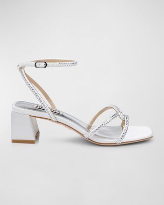 Badgley Mischka Brisa Strass Ankle-Strap Sandals