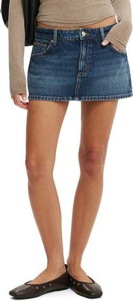 Cotton On Low Rise Denim Miniskort in Scorpio Blue at Nordstrom, Size 10