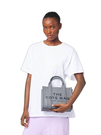 Marc Jacobs Womens Satchel Bag Wolf Grey Cow Leather - Tote-Bags