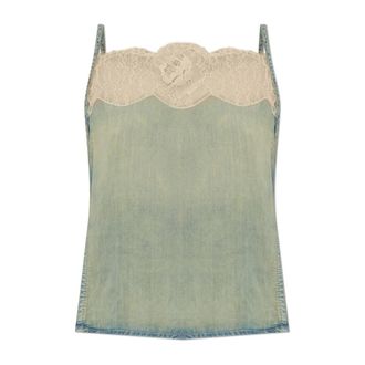 Diesel Sleeveless Tops, female, Blue, Size: 2XS De-Mery-S Top