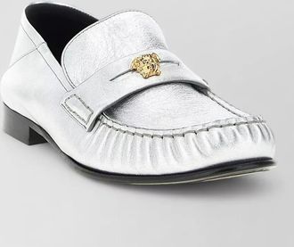 Versace lambskin leather la medusa loafers