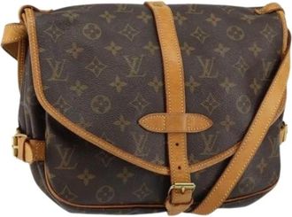 Louis Vuitton Pre-owned Cross Body Bags, female, Brown, Size: ONE SIZE Pre-owned Saumur Handbag
