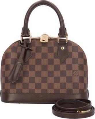 Louis Vuitton Tweedehands Canvas Louis Vuitton tassen - Dames - Vintage Handtas - Bruin - ONE Size - Vintage