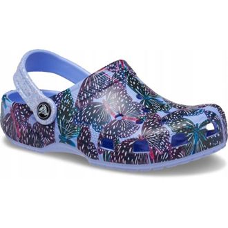 OEM Zuecos Crocs Classic Butterfly Para Ni&ntilde;os 208297 C11eu 2829 Moon Jellymulti