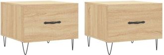 vidaXL Vidaxl - Coffee Tables 2 pcs Sonoma Oak 50x50x40 cm Engineered Wood