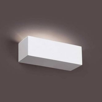 Faro Barcelona Aplique en yeso blanco 21,8cm