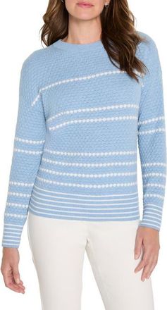 Nic+Zoe Circle Cotton & Cashmere Blend Sweater in Blue Multi at Nordstrom, Size Xx-Large