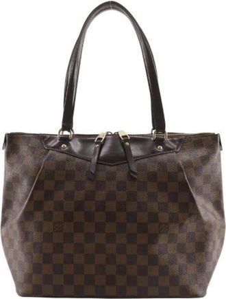 Louis Vuitton Pre-owned Westminster PM Damier Canvas Tote Bag - Dames - Vintage Shopper - Bruin - ONE Size - Vintage