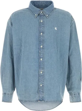 Carhartt Work in Progress Carhartt Wip, Denim Shirts, male, Blue, Size: M L/S Lucas Shirt