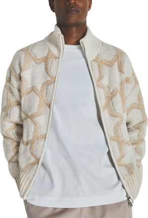 Reiss Morgan Cashmere-Blend Zip Cardigan