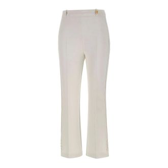 Elisabetta Franchi Wide Trousers, female, White, Size: XS Wide Trousers