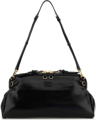 Miu Miu Black Logo Shoulder Bag