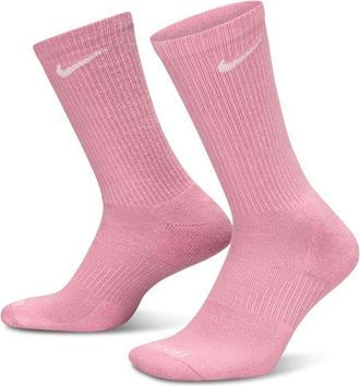 Nike Mens 3 Pack Dri-FIT Plus Crew Socks - Elemental Pink/Sail