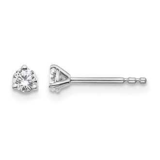 Diamond2Deal 14k Yellow Gold 1/5 ct Round Lab Grown Diamond Stud Earrings VS Clarity, G-H Color