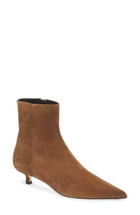 Aeyde Sofie Pointed Toe Kitten Heel Bootie in Tobacco at Nordstrom Rack, Size 8Us / 38Eu