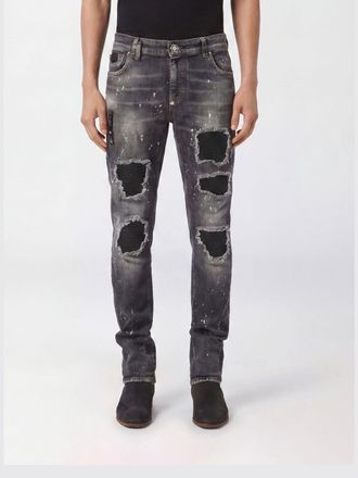 Philipp Plein Jeans Rock Star slim fit in denim distressed