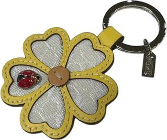 Coach Pre-owned Accessories, female, Yellow, Size: ONE SIZE Pre-owned Fabric Key-holder